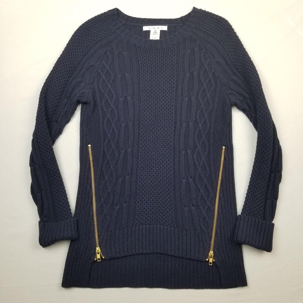 CAbi Cable Knit Women's Small Pullover Sweater